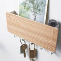 Wall-Mounted Wooden Storage Rack Key Hanger